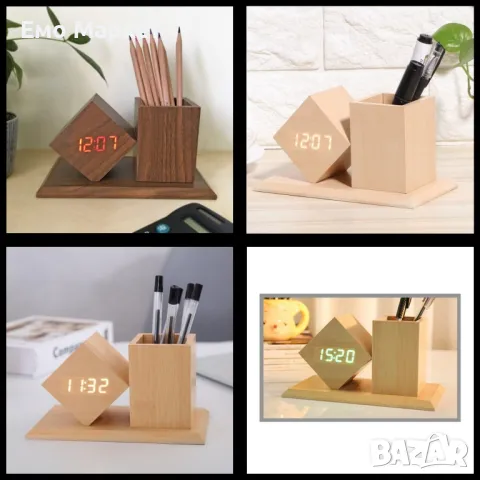 Органайзер и LED часовник с няколко показателя 2 в 1