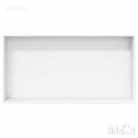 vidaXL Душ ниша, сребрист бяло, 62x32x9 см, неръждаема стомана, снимка 4 - Душове - 56147409
