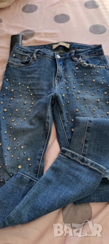 Дамски дънки М рр камъни 