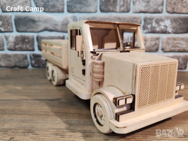 Дървен модел на фермерски камион – Craft Camp, снимка 11 - Коли, камиони, мотори, писти - 52735528