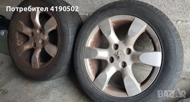 4 бр. джанти с гуми 205/55/16 - Пежо, снимка 3 - Гуми и джанти - 55889134