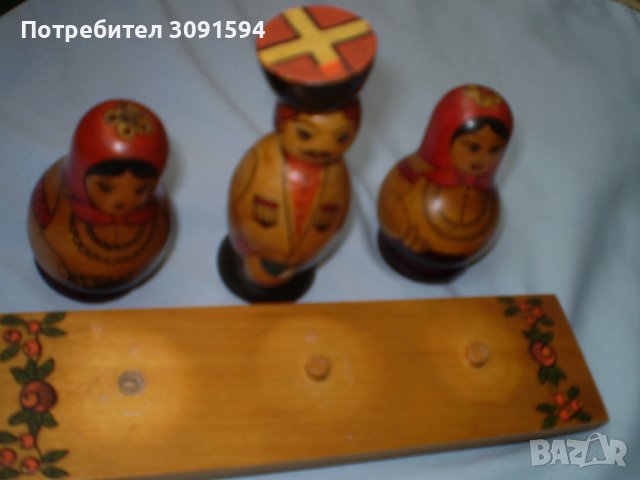 Матрошки солнички на поставка, снимка 3 - Други ценни предмети - 41392000