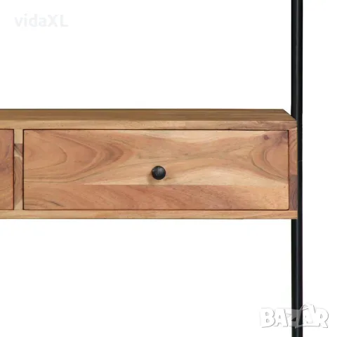 vidaXL Бюро за стена, 90x40x170 см, акациево дърво масив, снимка 2 - Бюра - 56146461