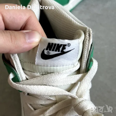 Мъжки кецове Nike Dunk High White Green, снимка 6 - Маратонки - 56121848