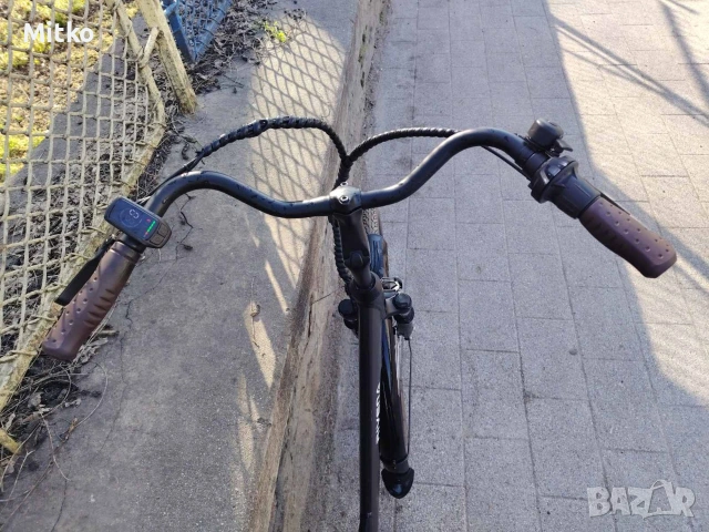 28 цола електрически велосипед с 7 скорости усилени капли амортисьори предни като нов , снимка 8 - Велосипеди - 53864904