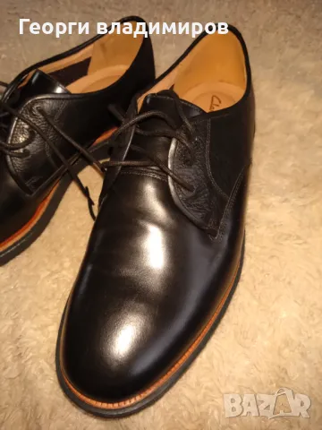 Оригинални мъжки обувки Clark's естествена кожа 