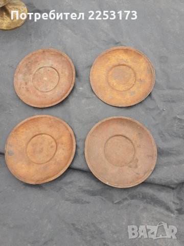Лот четири медни чинийки(подложки), снимка 1