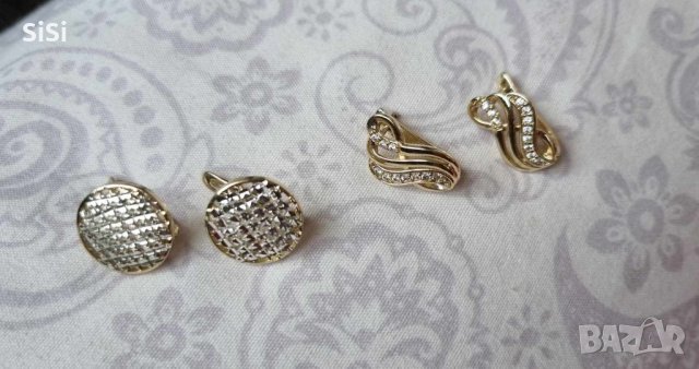 Нови Обеци иматация на злато, снимка 3 - Обеци - 41964842