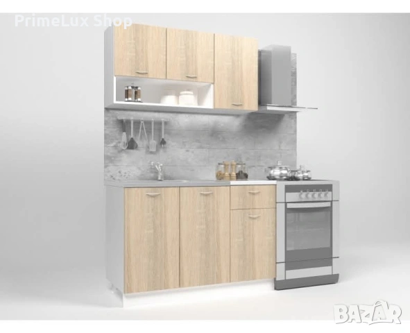 Кухня BERTHA 1.20м бяло/дъб сонома