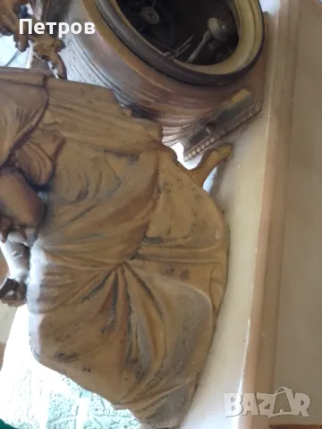 каминен настолен часовник 38/28 см, снимка 2 - Декорация за дома - 48716003