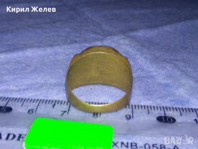 СТАР ФЛОРАЛНО РЪЧНО ОРНАМЕНТИРАН ПРЪСТЕН с ПЕЧАТИ 585 и 14К СПЛАВ БРОНЗ и ЖЕЛЯЗО За КОЛЕКЦИЯ 32602, снимка 8 - Антикварни и старинни предмети - 39714948