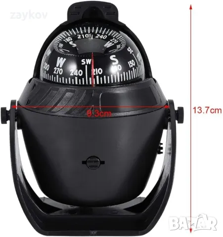 FILFEEL Осветени LED светлини Въртяща се цифрова навигация Електронна морска лодка компас, снимка 3 - Друга електроника - 47960829