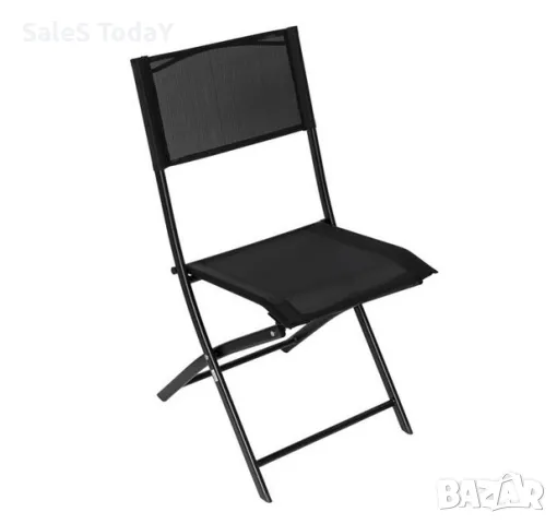 Сгъваем стол, Градински, Черен, 41X52X82СМ , снимка 1