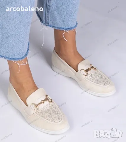 Дамски мокасини от еко велур с кристалчета Minilla, 5цвята , снимка 12 - Дамски ежедневни обувки - 50023459