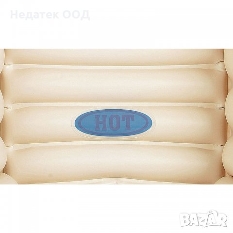 Надуваема бебешка ваничка Tiny Tots Bebe, С температурен индикатор, 91x61x29см, Бежов, снимка 3 - За банята - 35990991