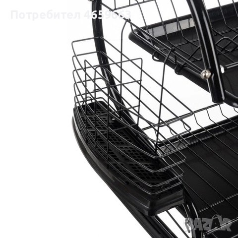 Двуетажна сушилня за съдове Ruhhy, неръждаема стомана, поставка за чаша и тава за отцеждане, снимка 3 - Други стоки за дома - 52547157