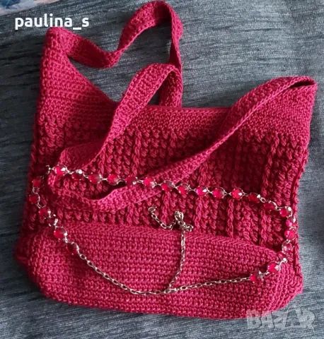 Лот / Комплект от чанта ръчна изработка и колан с камъни 