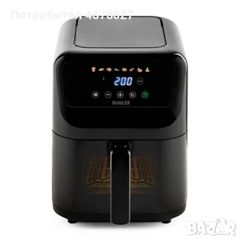 Фритюрник с горещ въздух MFX-515, 1500W, 5L, LED., снимка 3 - Фритюрници - 55756314