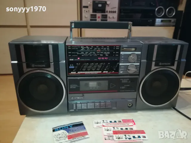HITACHI-КАСЕТОФОН 1301251641, снимка 4 - Радиокасетофони, транзистори - 48666170