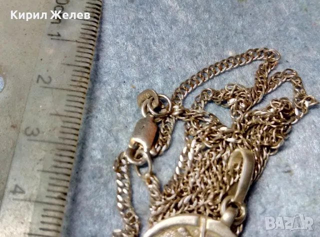 ДВУСТРАННА ПРАВОСЛАВНА СРЕБЪРНА ИКОНКА Св. ГЕОРГИ с МОЛИТВА СРЕБРО 925 ФМСЮ и СРЕБЪРНА ВЕРИЖКА 45581, снимка 13 - Антикварни и старинни предмети - 49248270