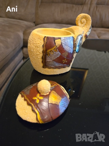 Бижутерка/ сувенир слон с капаче, снимка 6 - Декорация за дома - 51514935