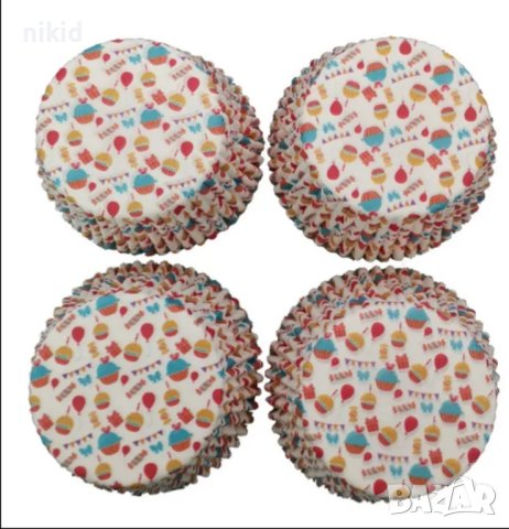 50 бр хартиени капсули бели мини кексчета бонбонки кошнички за кексчета мъфини парти, снимка 2 - Други - 41338885