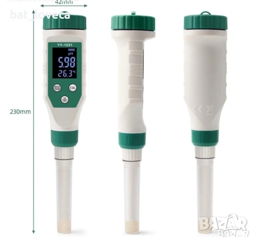 Смарт pH метър YY-103 с Bluetooth – професионален тестер за вода и разтвори, снимка 2 - Други - 53670818