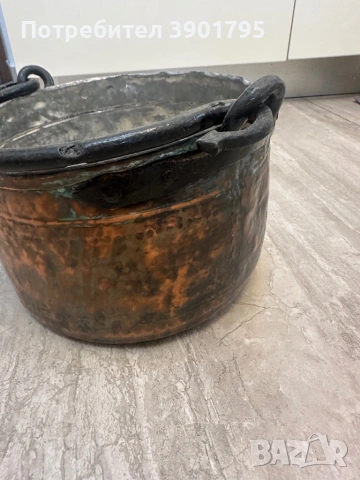 Бакърени съдове и тиган, снимка 9 - Антикварни и старинни предмети - 53481080