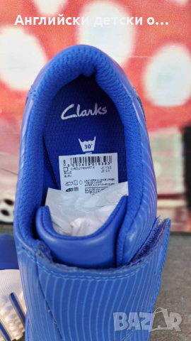 Английски детски маратонки естествена кожа-стоножки-CLARKS, снимка 5 - Детски маратонки - 44535647