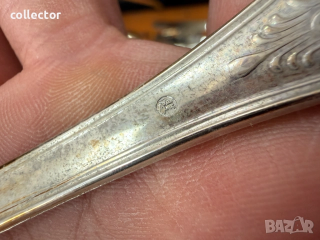 Комплект посребрени прибори. №7849 , снимка 5 - Антикварни и старинни предмети - 53443038