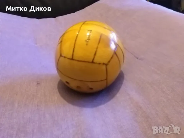 Дървена топка от соца касичка фи 88мм рядка и трудно се прави, снимка 5 - Декорация за дома - 49106027