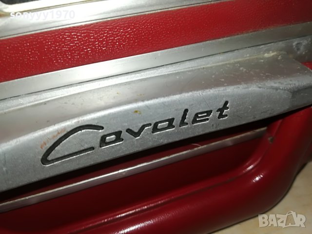 CAVALET-РЕТРО КУФАР ЧЕРВЕНА КОЖА И АЛУМИНИЙ M2205231113, снимка 3 - Антикварни и старинни предмети - 40784021