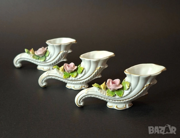 Декоративни вази тип "рог на изобилието" - Sandizell, Dresden, снимка 9 - Вази - 53720671