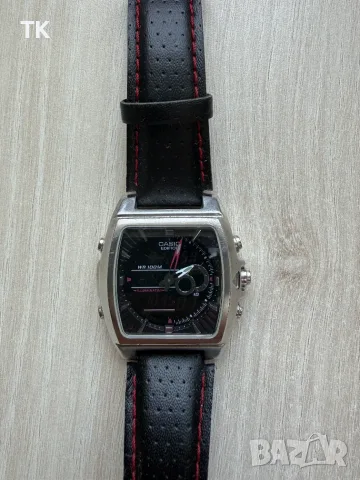 Продавам мъжки часовник Casio (4334) EFA-120 кожена каишка, с нови батерии!, снимка 2 - Мъжки - 55862494