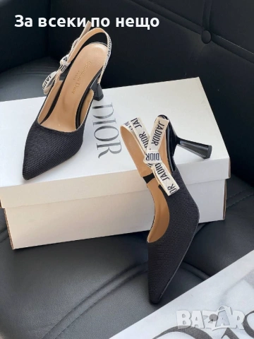 Christian Dior Дамски Черни Обувки На Ток Кристиян Диор Код E1237, снимка 3 - Дамски обувки на ток - 53754864