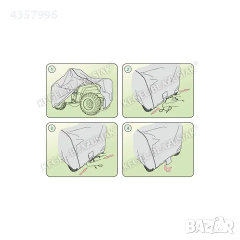  Покривало Kegel серия Basic размер L BOX QUAD сиво за ATV, снимка 4 - Аксесоари и консумативи - 50179061