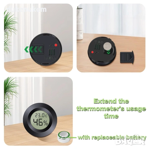 6 бр. Мини хигрометър с термометър за вътрешна употреба, снимка 7 - Друга електроника - 53188231