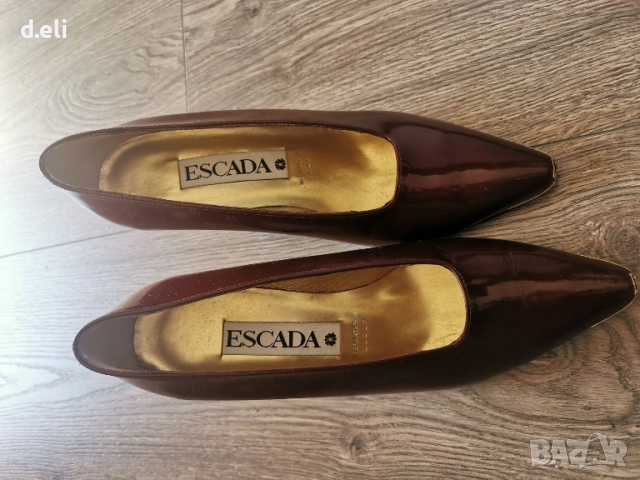 Ново!  ESCADA Original Size 38.5  100% Кожа Луксозни обувки, снимка 8 - Дамски елегантни обувки - 51728929