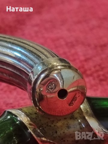 Италиански масивни сребърни позлатени обеци с цветен емайл, снимка 7 - Обеци - 41857543