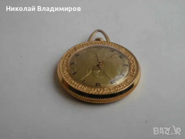  Rivo 1 долар швейцарски оригинален тип монета джобен арт деко часовник, снимка 11 - Мъжки - 49874260