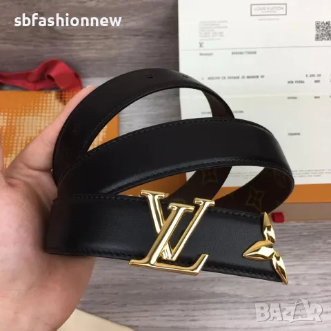 Louis Vuitton дамски колан естествена кожа в кутия
