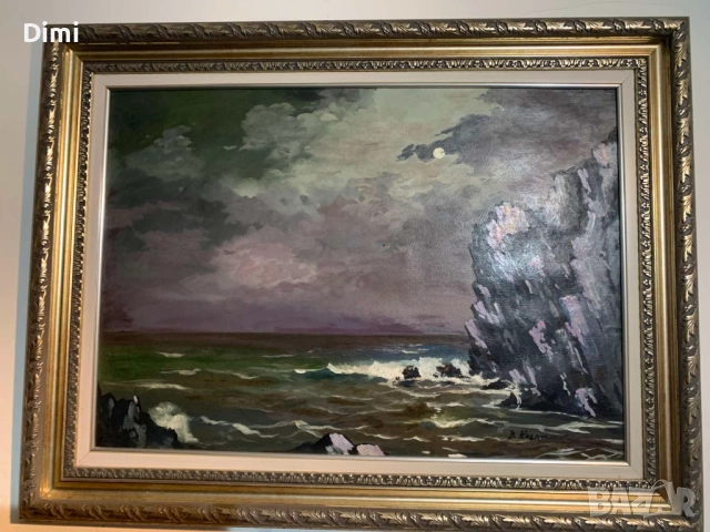ДИМИТЪР КАЛЪЧЕВ масло/платно море, снимка 6 - Картини - 52827005
