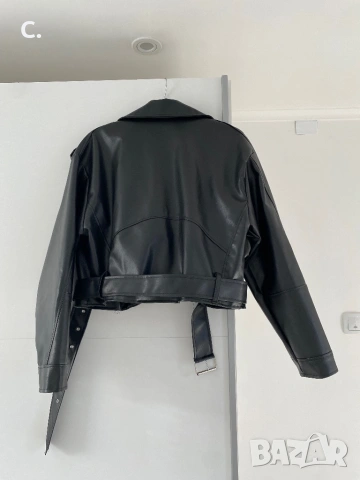 Кожено яке, снимка 2 - Якета - 53799789