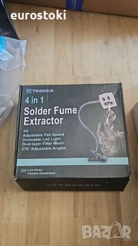 Treedix Абсорбатор за отстраняване на дим от спойка, екстрактор за дим от спойка с регулируема скор, снимка 10 - Други инструменти - 51091932