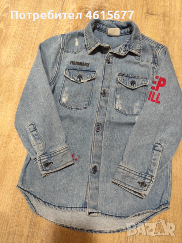 дънкова ризка на Zara, снимка 3 - Детски ризи - 52055721