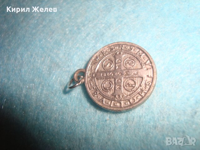СТАР ДВУСТРАНЕН РИМОКАТОЛИЧЕСКИ РЯДЪК МЕДАЛЬОН СРЕБРО или ПОСРЕБРЕН ИКОНКА 25277, снимка 6 - Антикварни и старинни предмети - 34741283