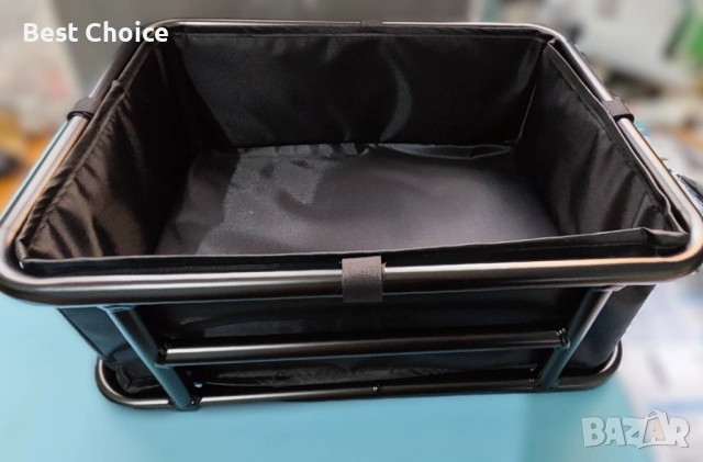 Кошница за велосипед, мотопед, скутери и електрически. + Товарна мрежа, дебела подплата и дъждобран, снимка 2 - Аксесоари за велосипеди - 53058497