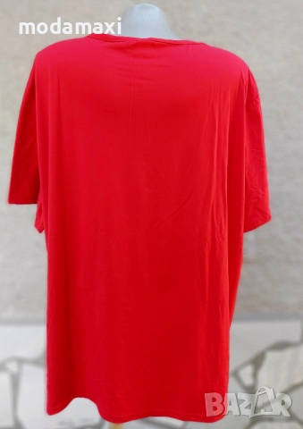4XL /5XL Нова червена блуза (лице) , снимка 6 - Тениски - 51841025