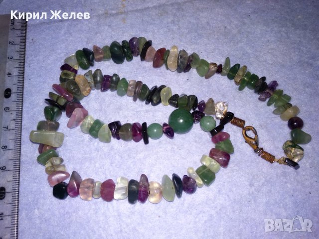 РАЗКОШНО СКЪПОЦЕННО РЕТРО АРТ КОЛИЕ от НАТУРАЛНИ КАМЪНИ НЕФРИТ АМЕТИСТ КВАРЦ ПЛАНИНСКИ КРИСТАЛ 26388, снимка 10 - Колиета, медальони, синджири - 41389428