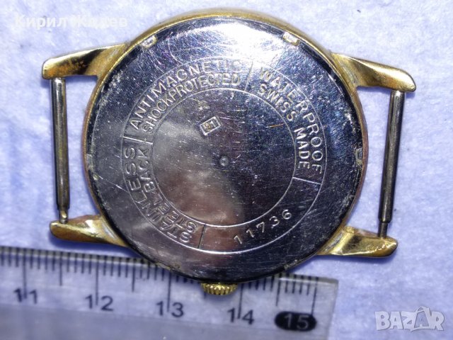 BALLDOR ANCRE 17 RUBIS Стар МАРКОВ ШВЕЙЦАРСКИ ПОЗЛАТЕН МЕХАНИЧЕН МЪЖКИ ЧАСОВНИК РАБОТЕЩ 37200, снимка 5 - Антикварни и старинни предмети - 40184488